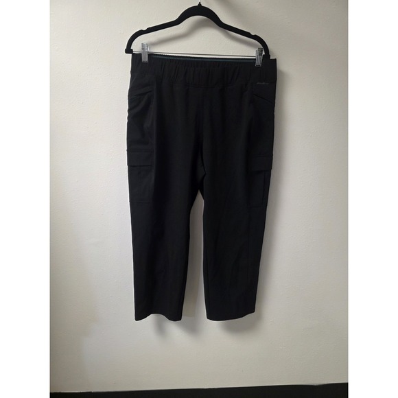 Eddie Bauer Pants - Eddie Bauer Women's Cargo Capri Pants Size 14 Black Stretch Athletic Outdoor